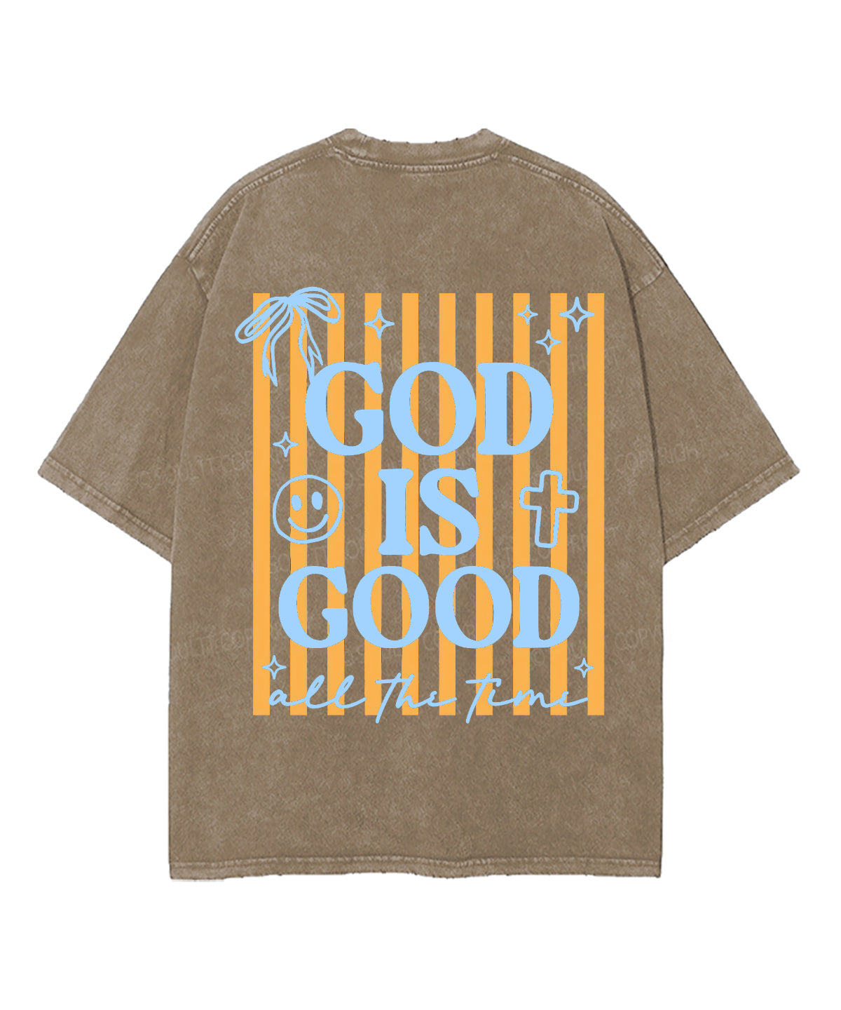 God Is Good All The Time Double Sided Unisex Washed Christian T-shirt