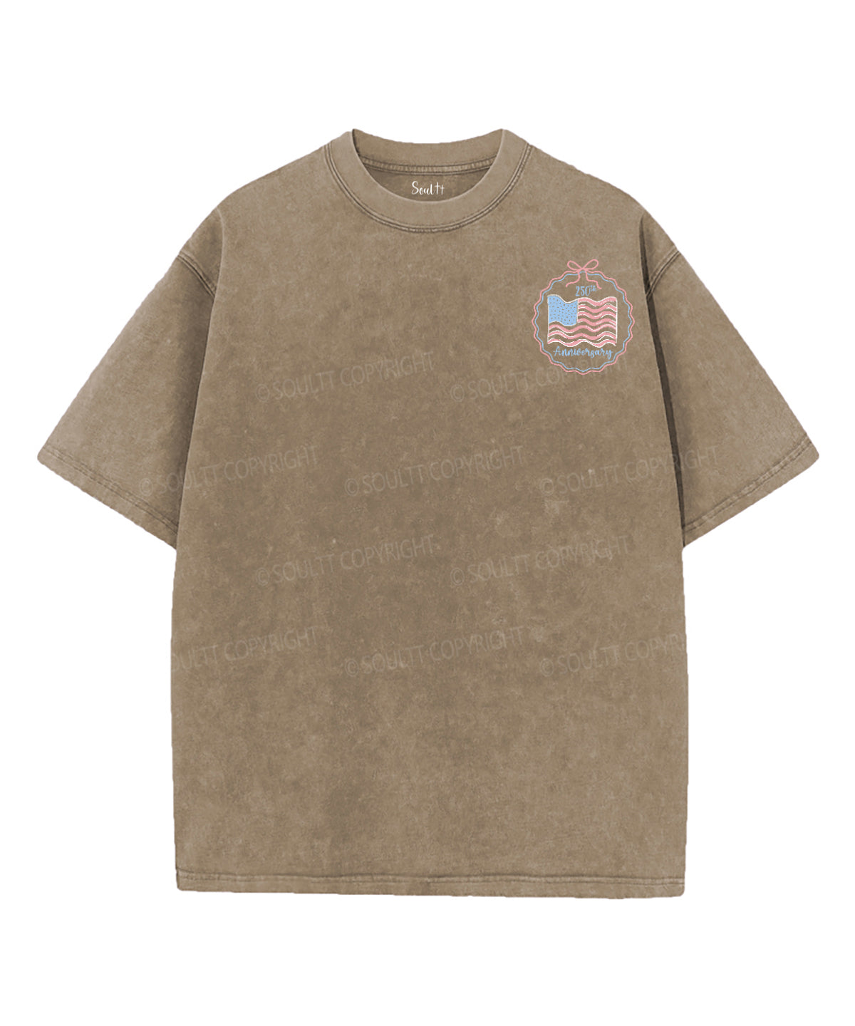 One Nation Under God Double Sided Unisex Washed Christian T-shirt