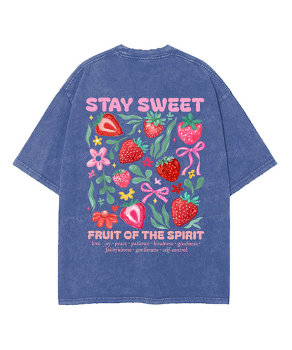 Fruit Of The Spirit Double Sided Unisex Washed Christian T-shirt