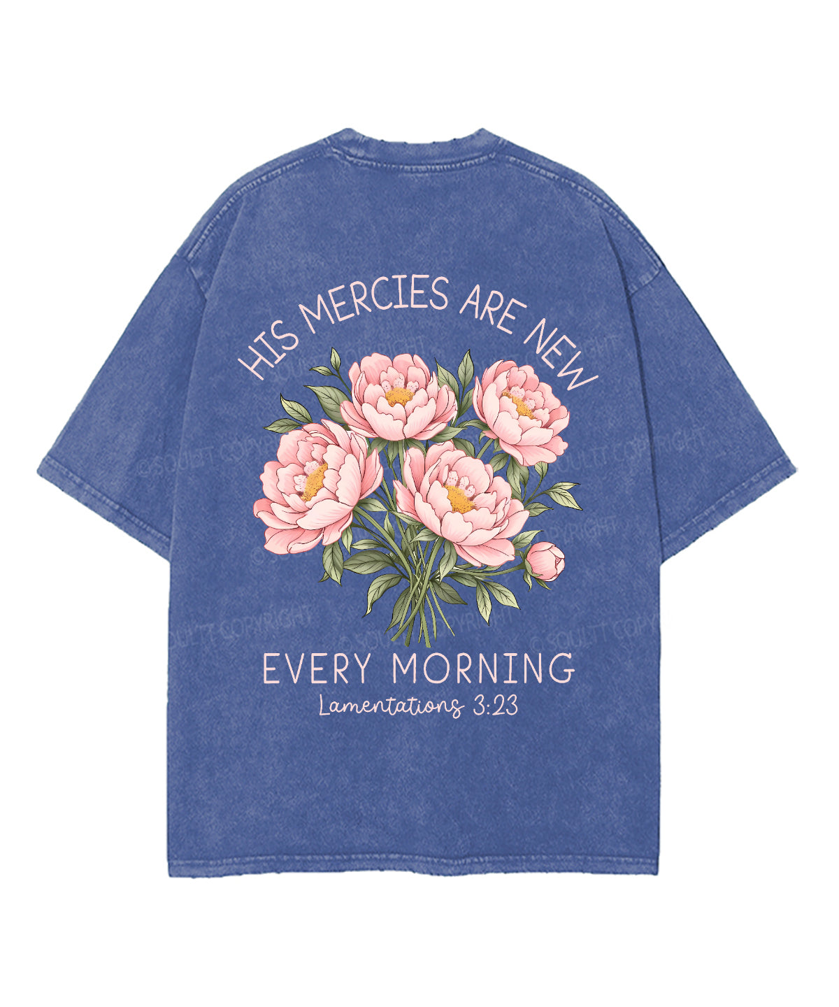 His Mercies Are New Every Morning Double Sided Unisex Washed Christian T-shirt