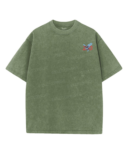 250 Years America Anniversary Double Sided Unisex Washed Christian T-shirt