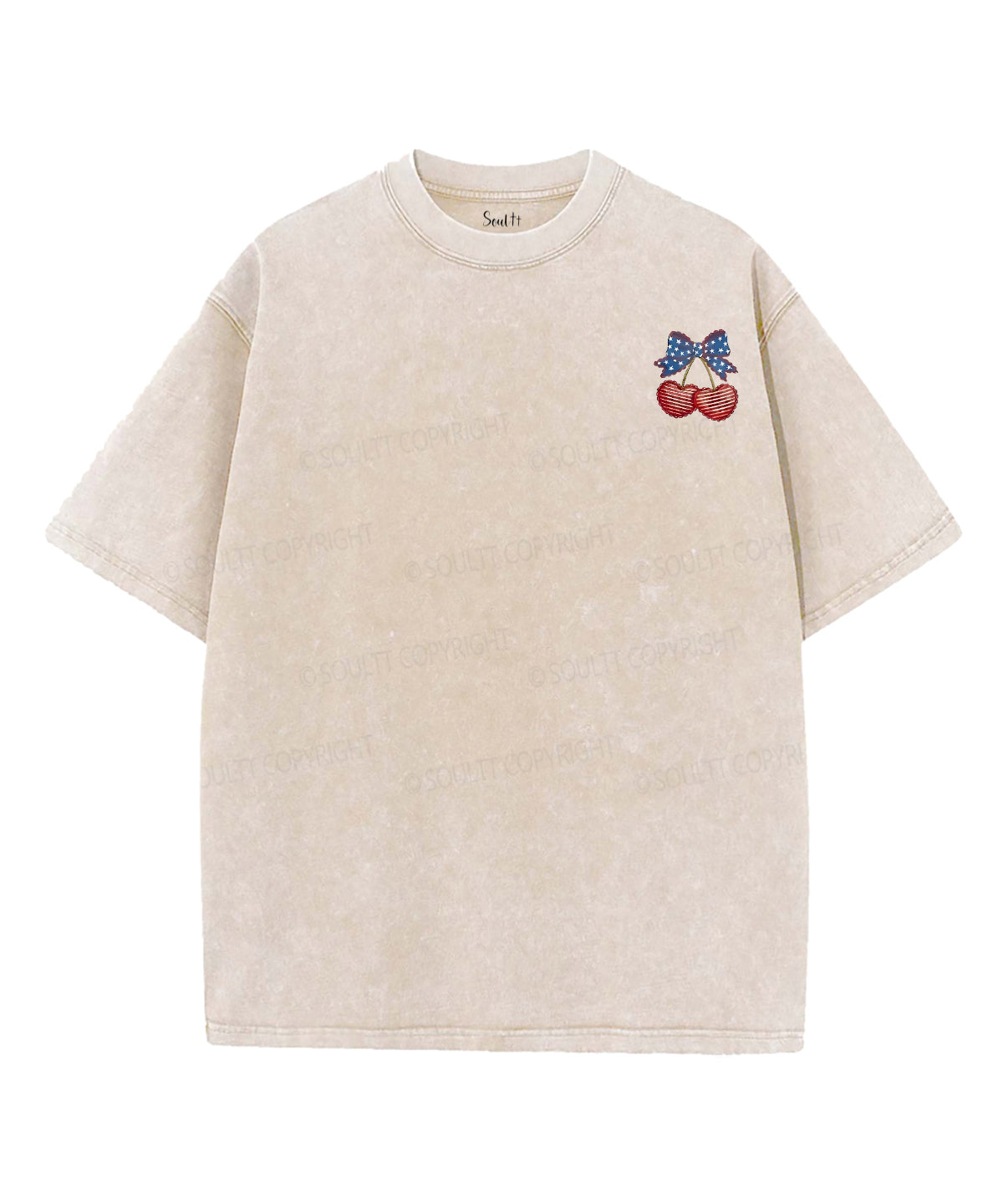 4th of July Double Sided Unisex Washed Christian T-shirt