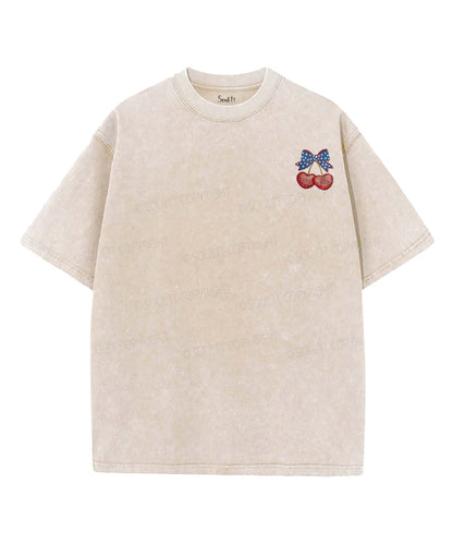 4th of July Double Sided Unisex Washed Christian T-shirt