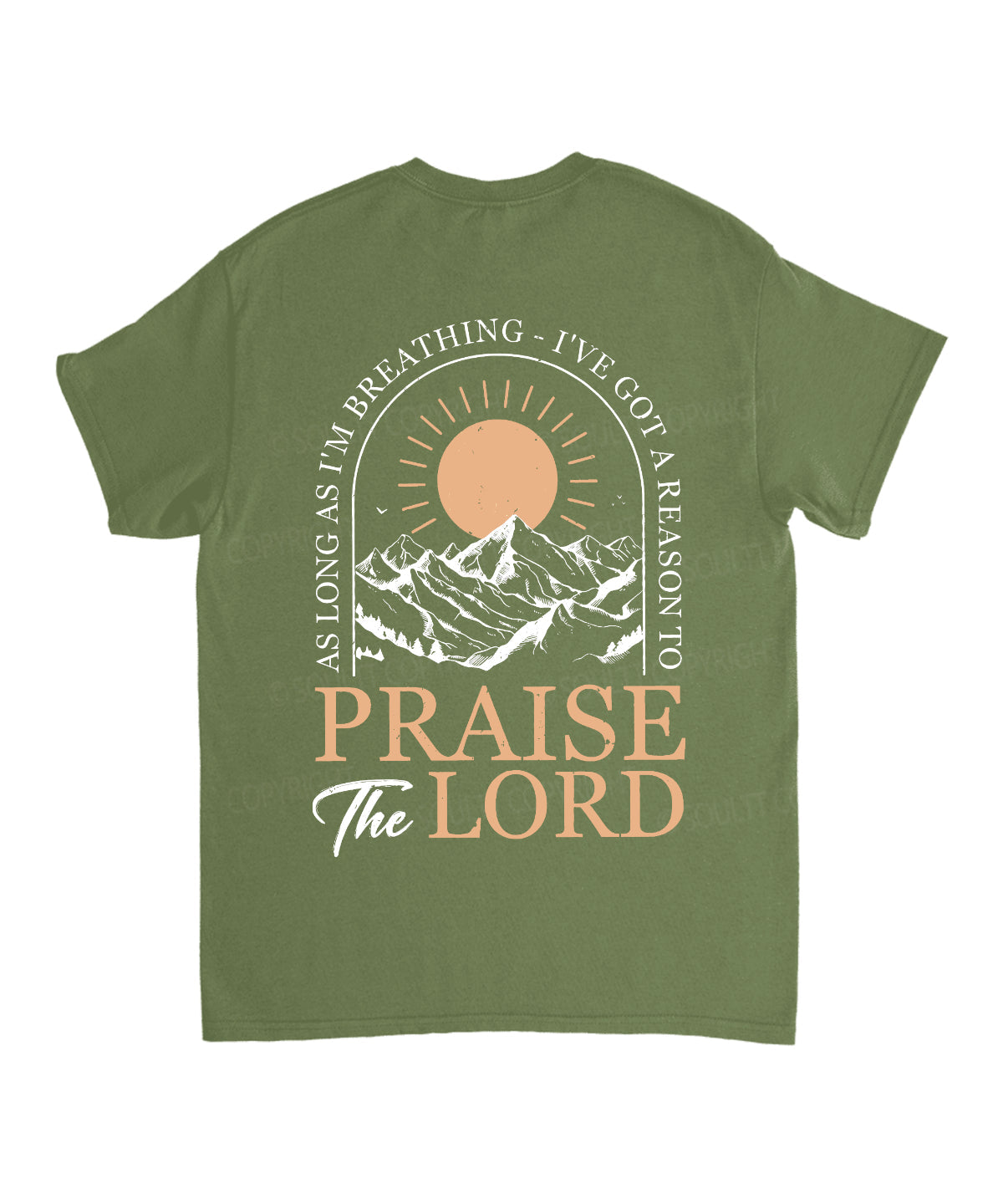 Praise The Lord Double Sided Unisex Cotton Christian T-Shirt
