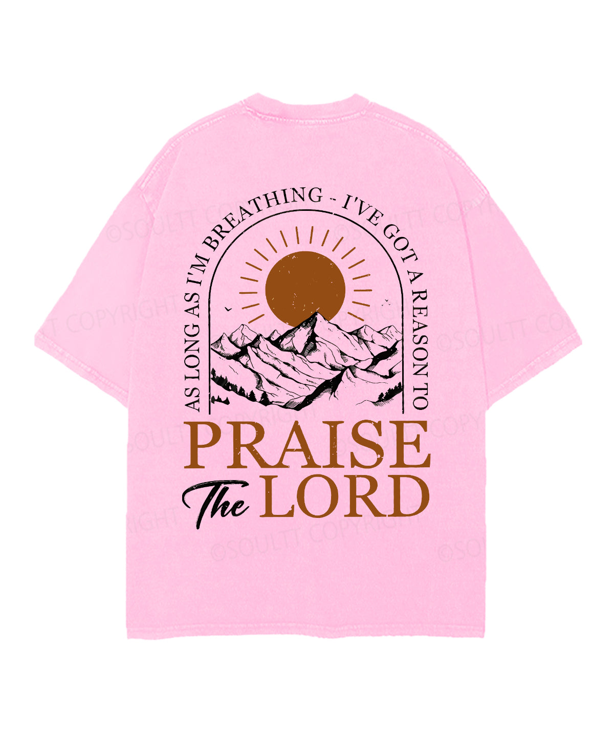 Praise The Lord Double Sided Unisex Christian Washed T-Shirt & Shorts