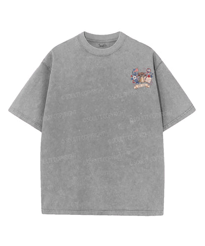 One Nation Under God Double Sided Unisex Washed Christian T-shirt