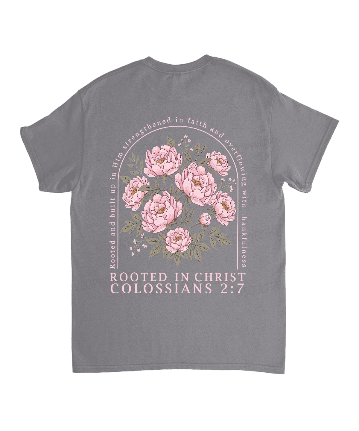 Rooted In Christ Double Sided Unisex Cotton Christian T-Shirt