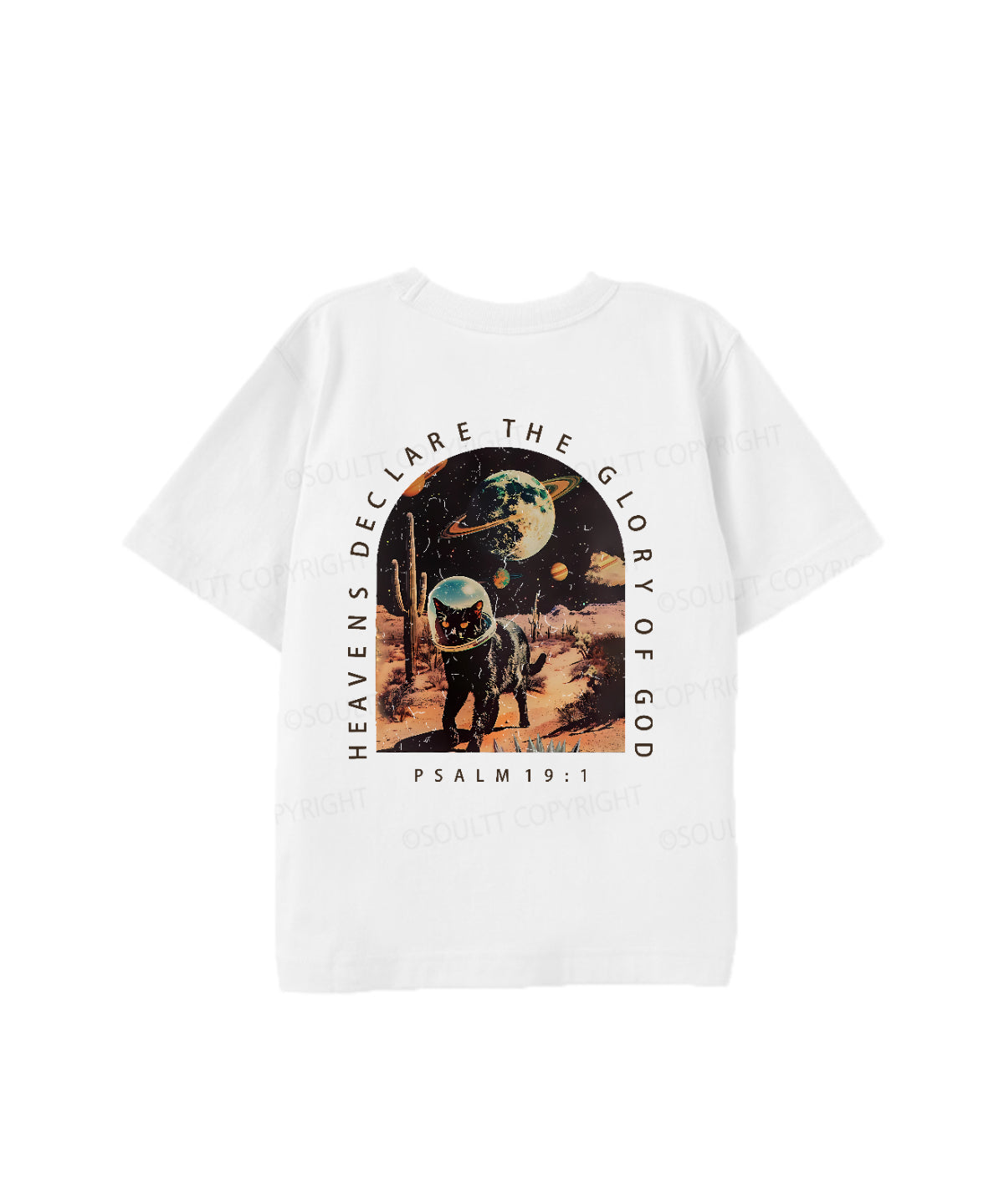 Kids Heavens Declare The Glory Of God Double Sided Cotton Christian T-shirt