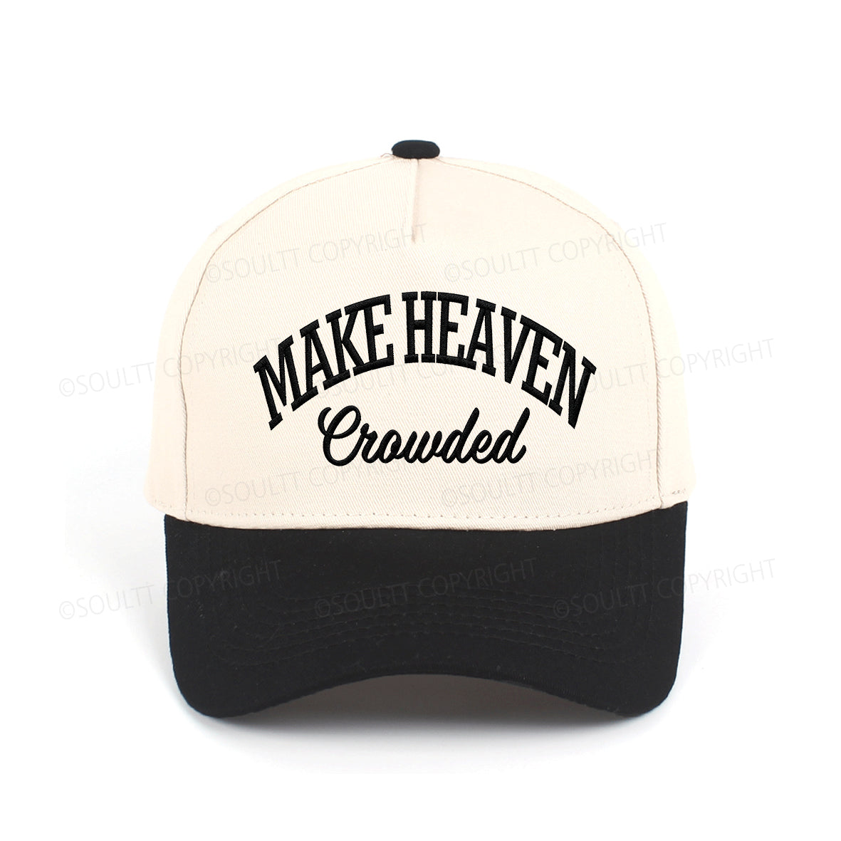 Make Heaven Crowded Embroidered Christian Trucker Hat