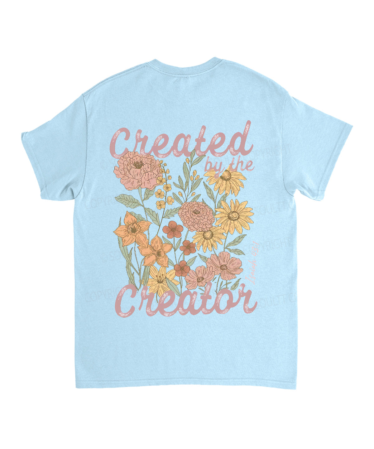 Created By The Creator Double Sided Unisex Cotton Christian T-Shirt