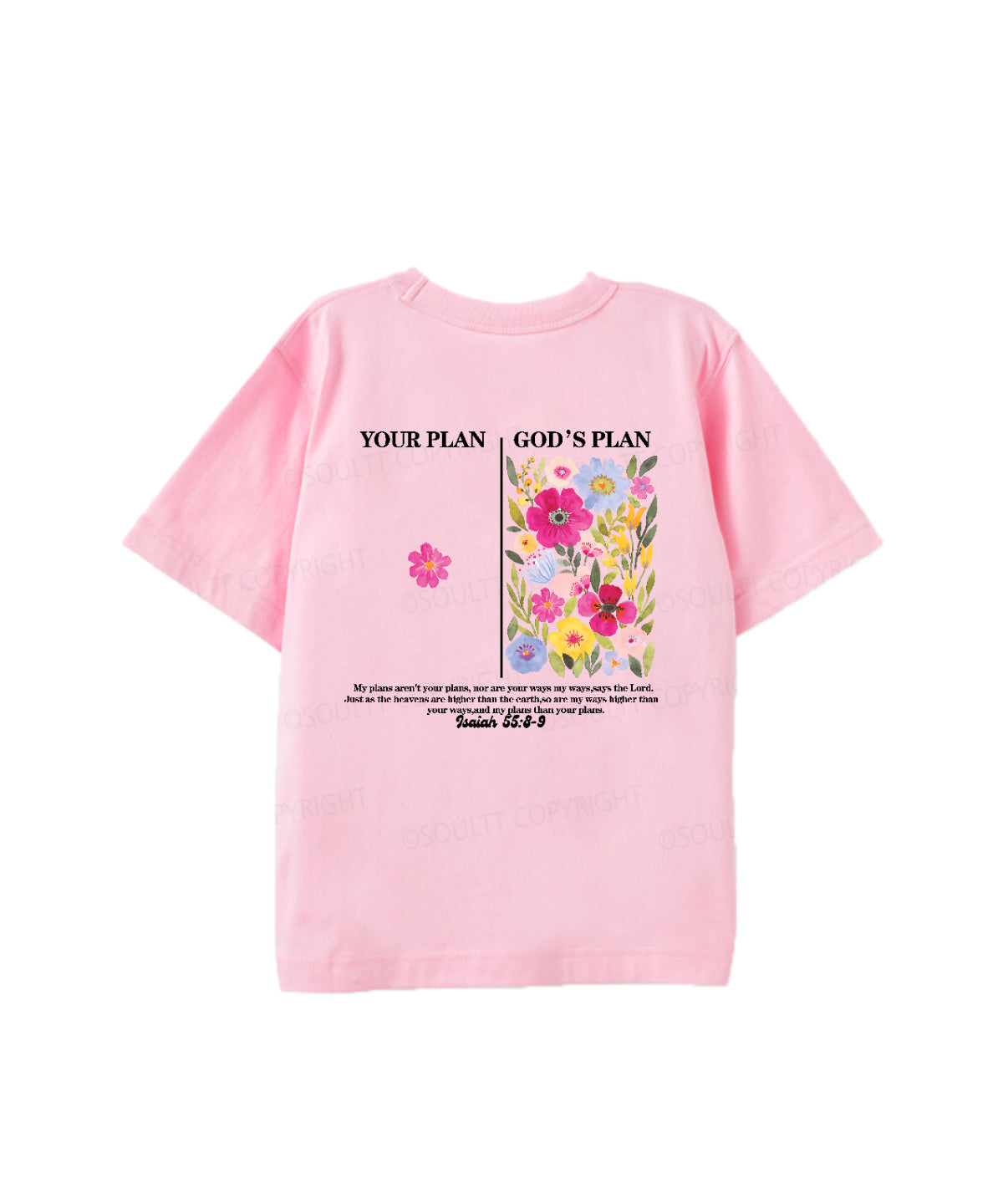 Kids Your Plan ＜ God's Plan Double Sided Cotton Christian T-shirt