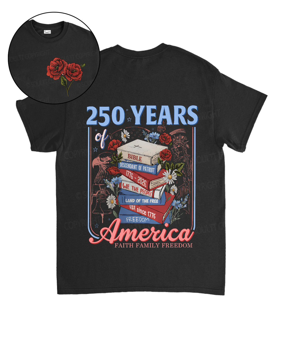 250 Years Of America Double Sided Unisex Cotton Christian T-Shirt