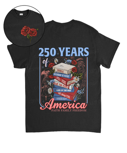 250 Years Of America Double Sided Unisex Cotton Christian T-Shirt
