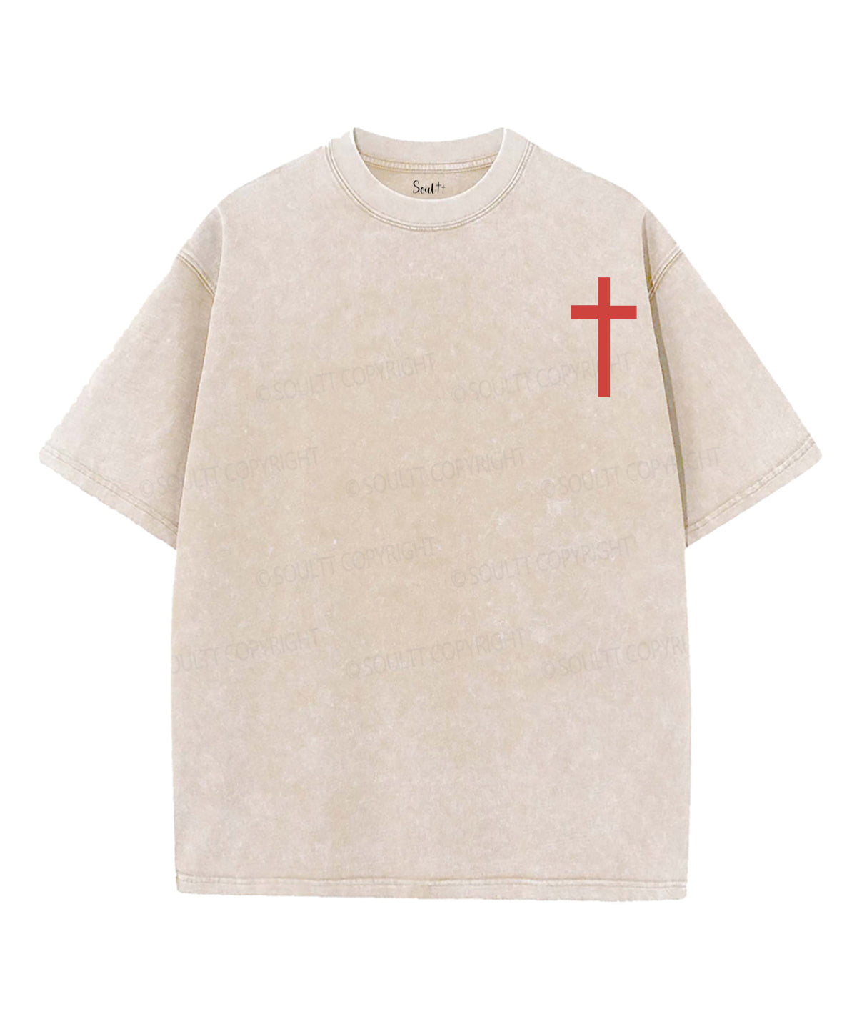 Faith, Freedom & Family Double Sided Unisex Washed Christian T-shirt
