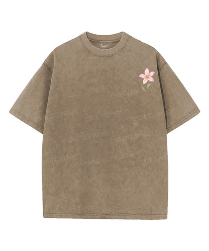 Consider The Lilies Double Sided Unisex Washed Christian T-shirt