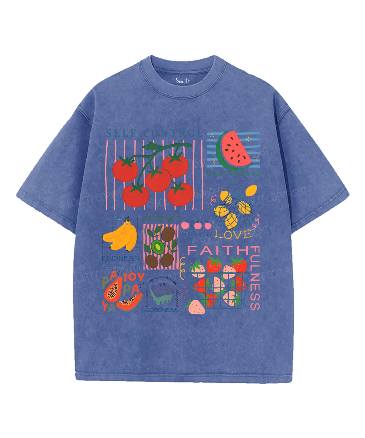 Fruit Of The Spirit Unisex Washed Christian T-shirt