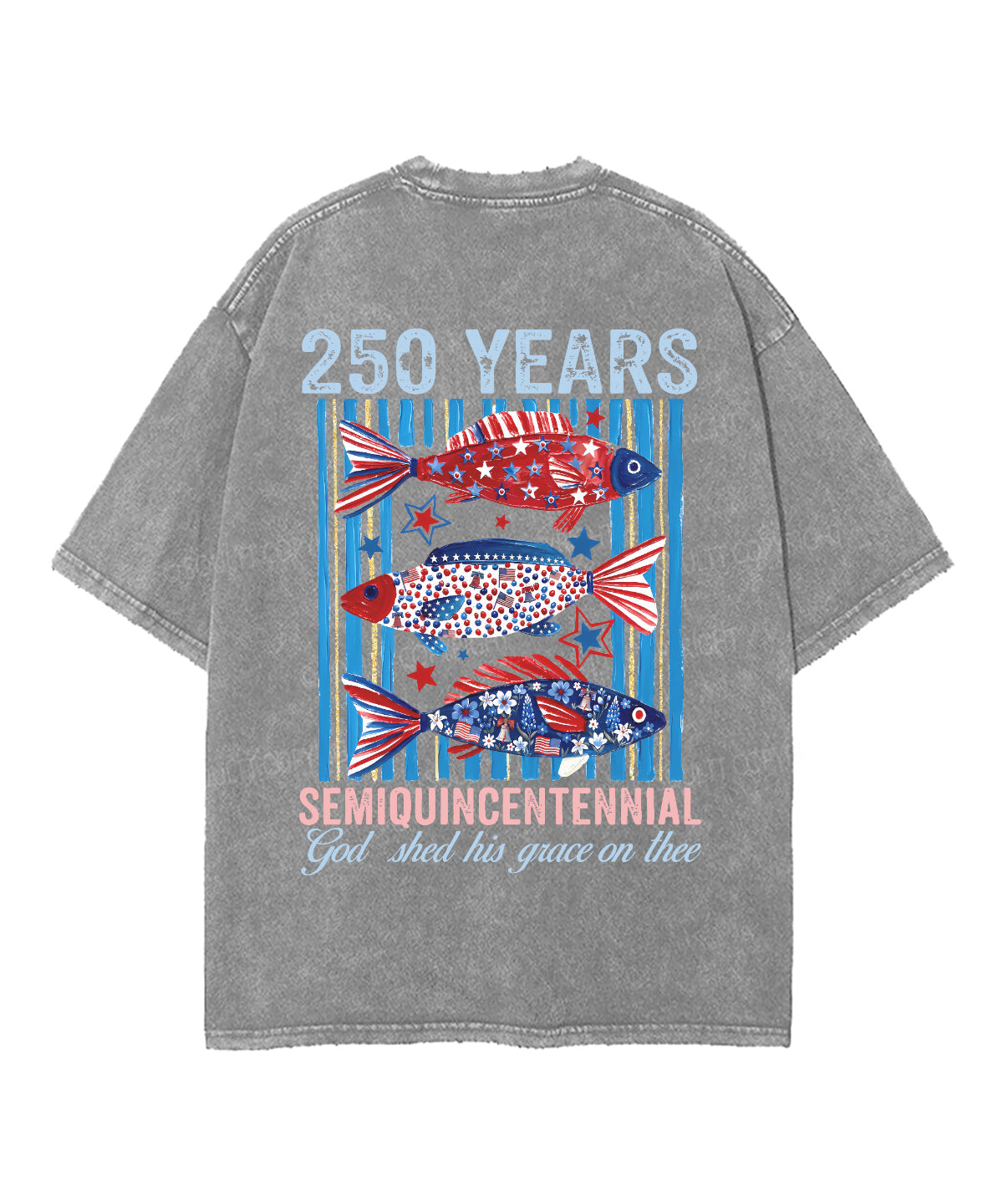 God Shed His Grace On Thee Double Sided Unisex Washed Christian T-shirt