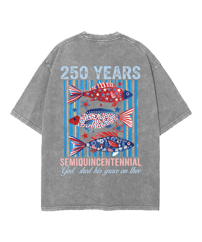 God Shed His Grace On Thee Double Sided Unisex Washed Christian T-shirt