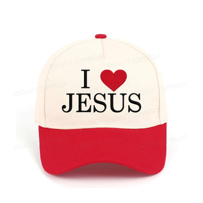 I Love Jesus Embroidered Christian Trucker Hat