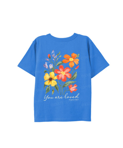 Kids You Are Loved Double Sided Cotton Christian T-shirt