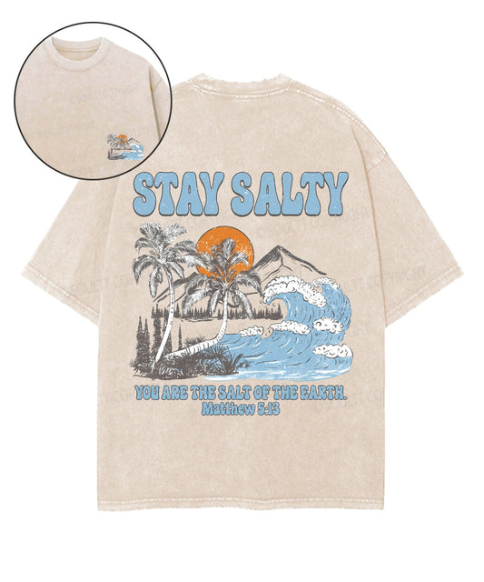 You Are The Salt Of The earth Double Sided Unisex Washed Christian T-shirt
