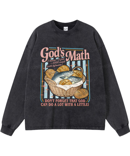 God Can Do A Lot With Little Washed Christian Long-sleeve T-shirt