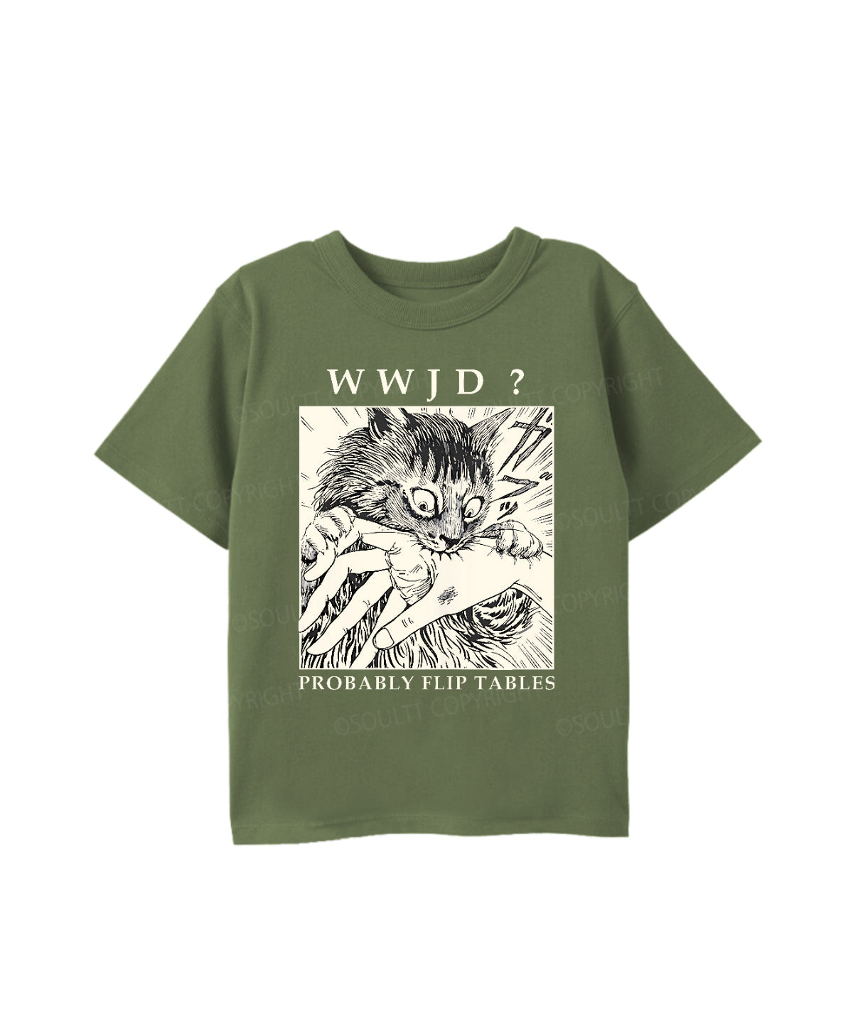 Kids WWJD? Probably Flip Tables Cotton Christian T-shirt