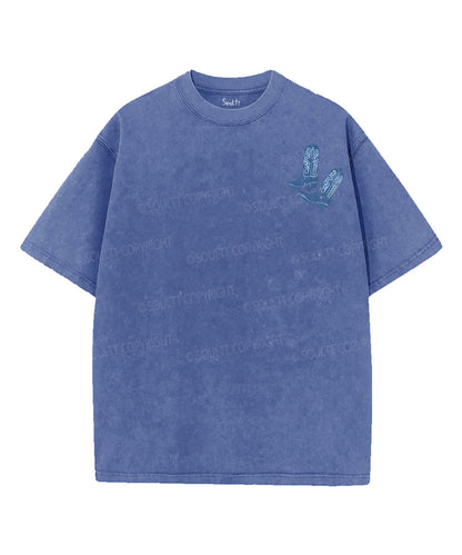 Faith Family Freedom Double Sided Unisex Washed Christian T-shirt