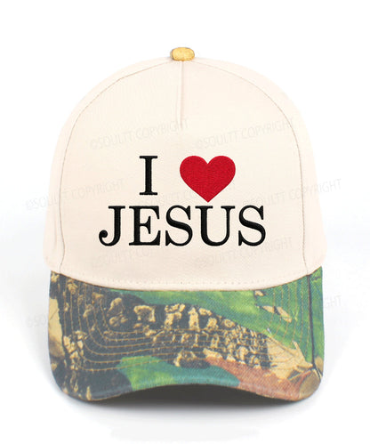 I Love Jesus Embroidered Christian Trucker Hat