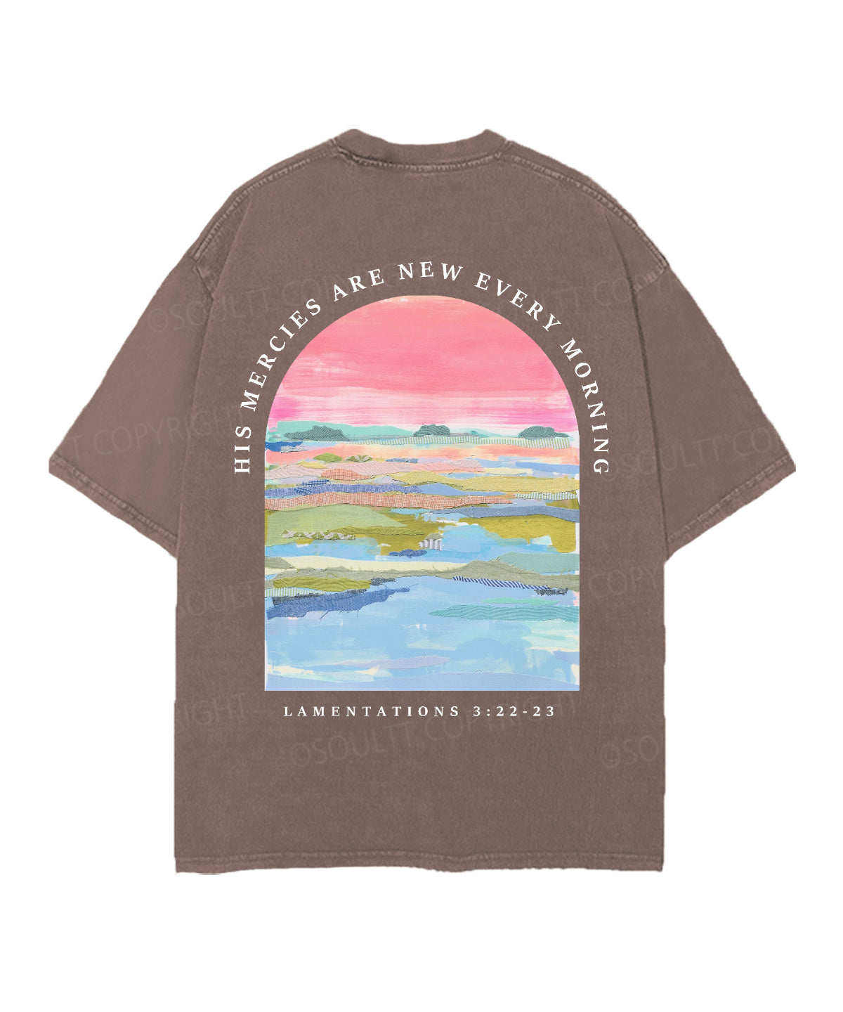 His Mercies Are New Every Morning Double Sided Unisex Christian Washed T-Shirt & Shorts