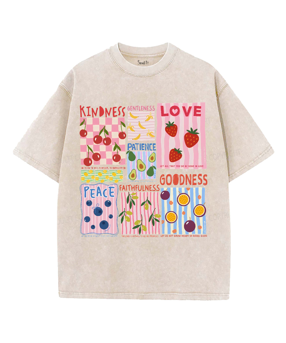 Fruit Of The Spirit Unisex Washed Christian T-shirt
