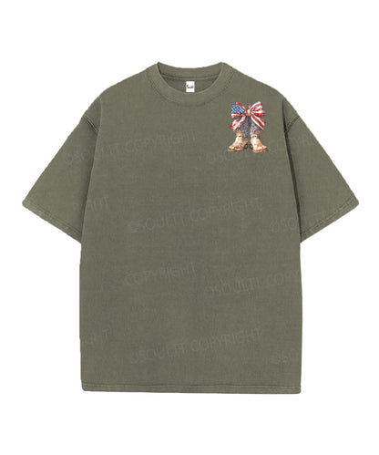 God Bless America Double Sided Unisex Christian Washed T-Shirt & Shorts
