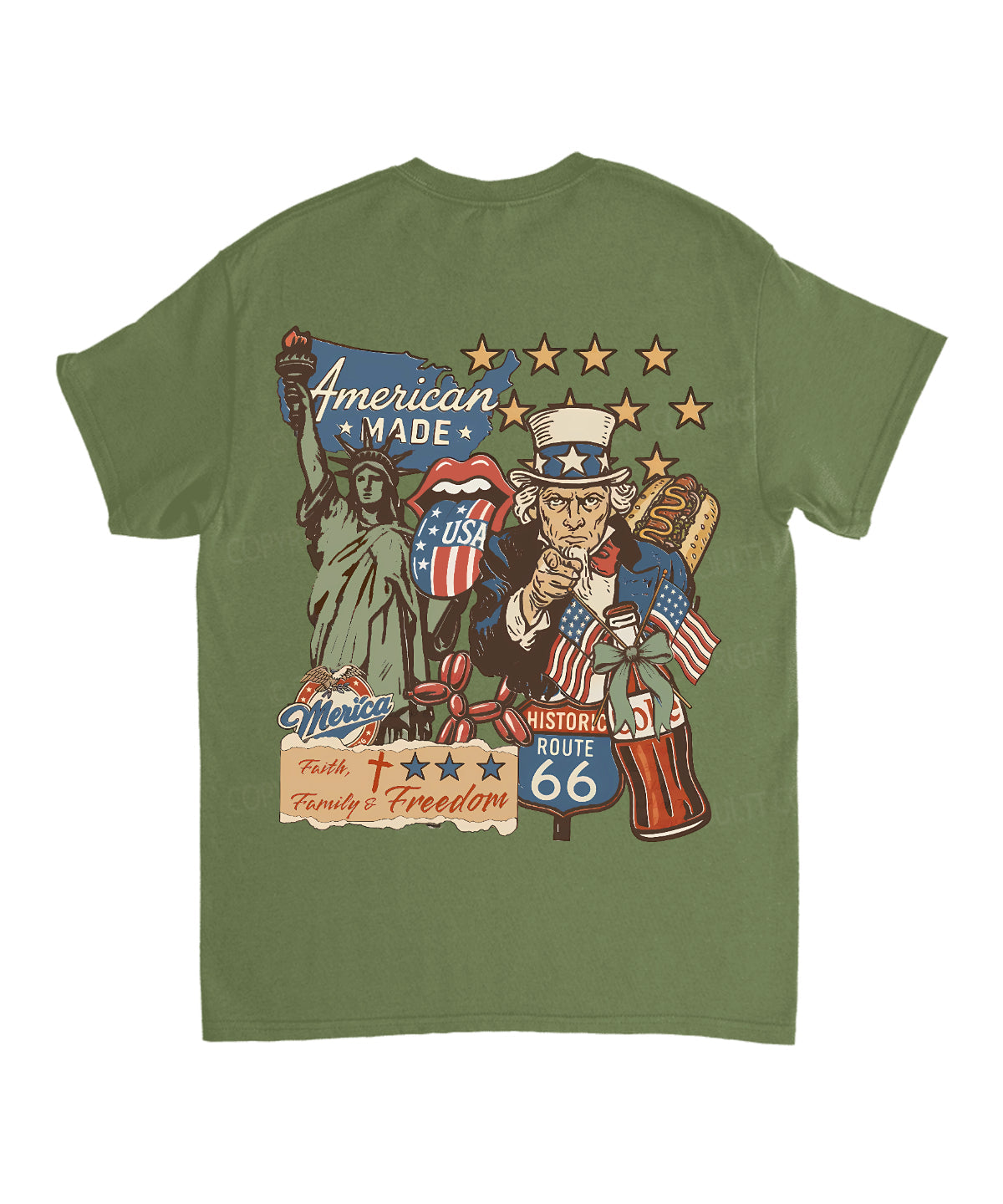 Faith, Family, Freedom Double Sided Unisex Cotton Christian T-Shirt