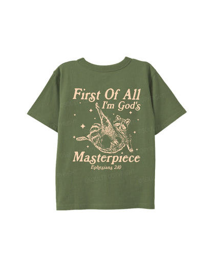 Kids First Of All I'm God's Double Sided Cotton Christian T-shirt