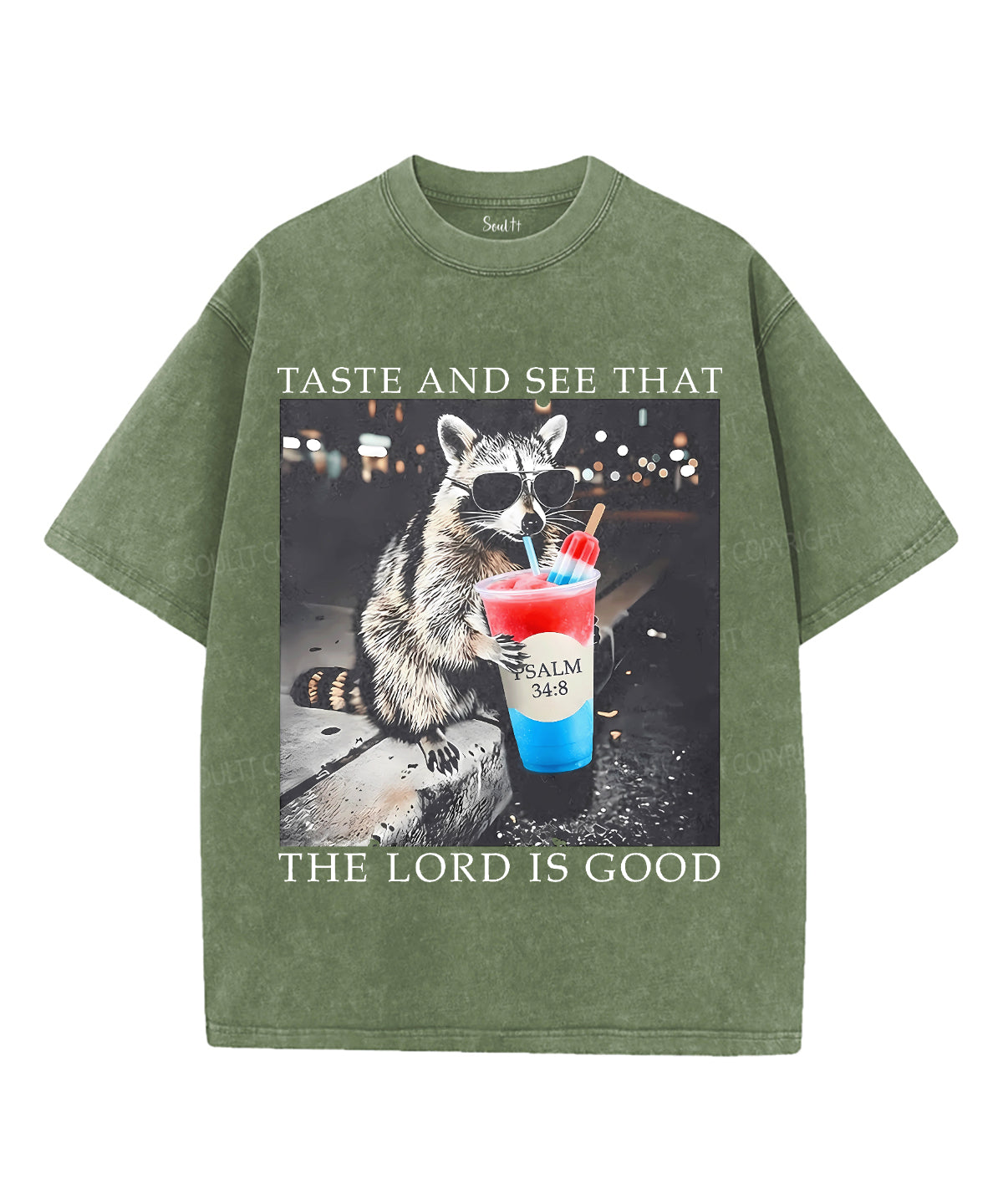 Taste And See That The Lord Is Good Unisex Washed Christian T-shirt
