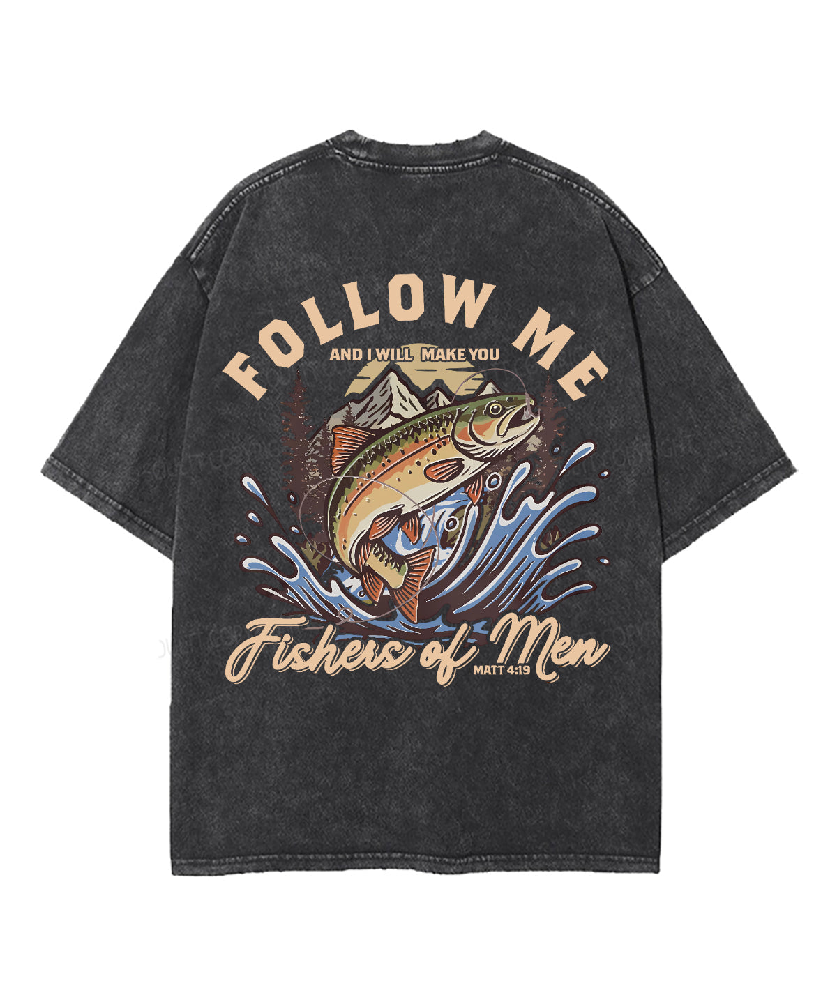 Fishers Of Men Double Sided Unisex Washed Christian T-shirt