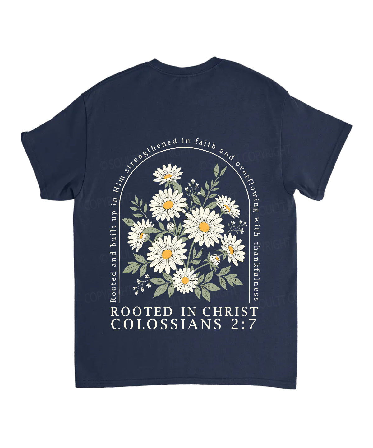 Rooted In Christ Double Sided Unisex Cotton Christian T-Shirt