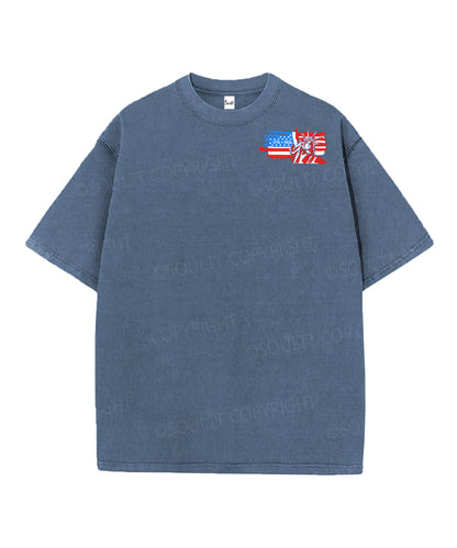 250 Years America Anniversary Double Sided Unisex Christian Washed T-Shirt & Shorts