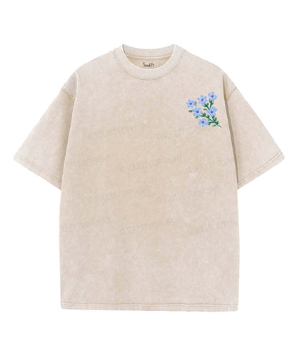 Consider How The Wild Flowers Grow Double Sided Unisex Washed Christian T-shirt