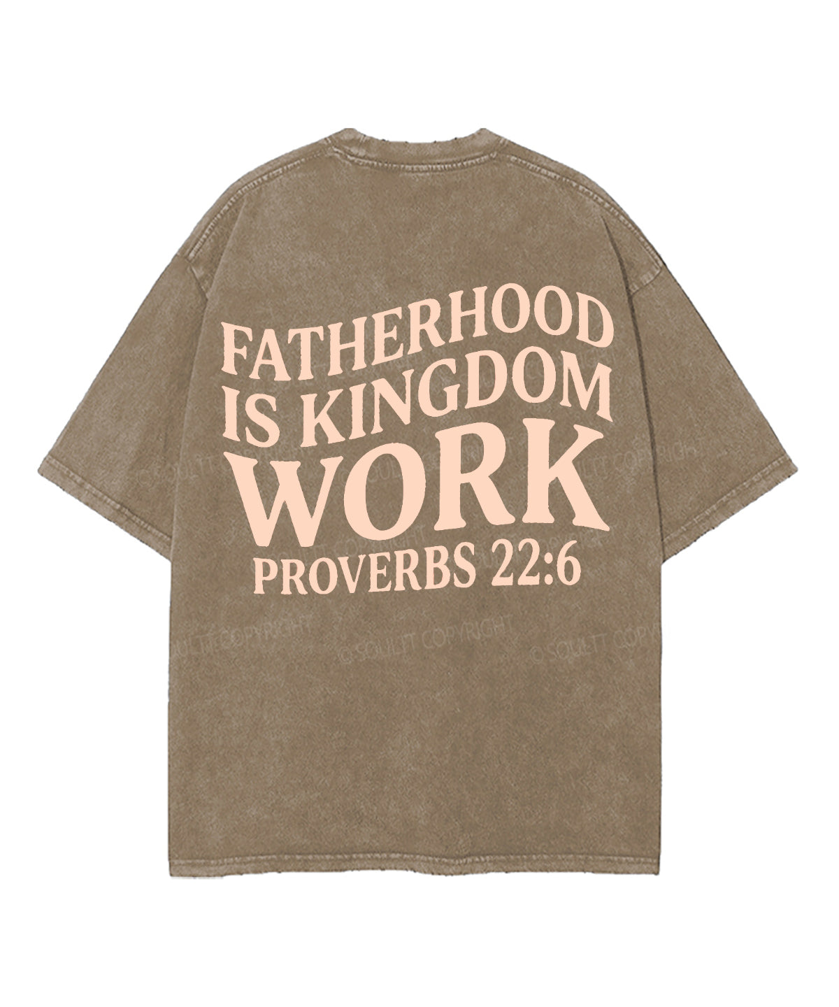 Fatherhood Is Kingdom Double Sided Unisex Washed Christian T-shirt