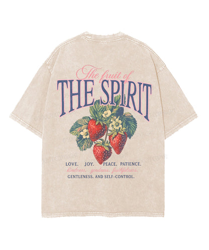 Fruit Of The Spirit Double Sided Unisex Washed Christian T-shirt