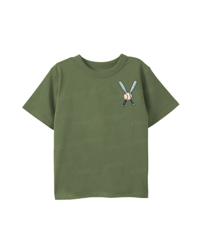 Kids Jesus And Baseball Double Sided Cotton Christian T-shirt