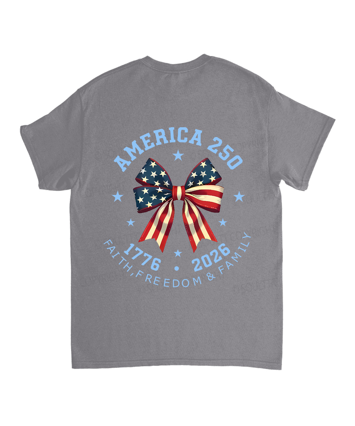 250 Years America Anniversary Double Sided Unisex Cotton Christian T-Shirt