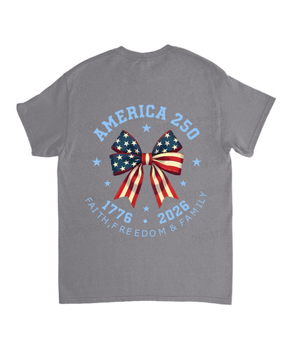 250 Years America Anniversary Double Sided Unisex Cotton Christian T-Shirt