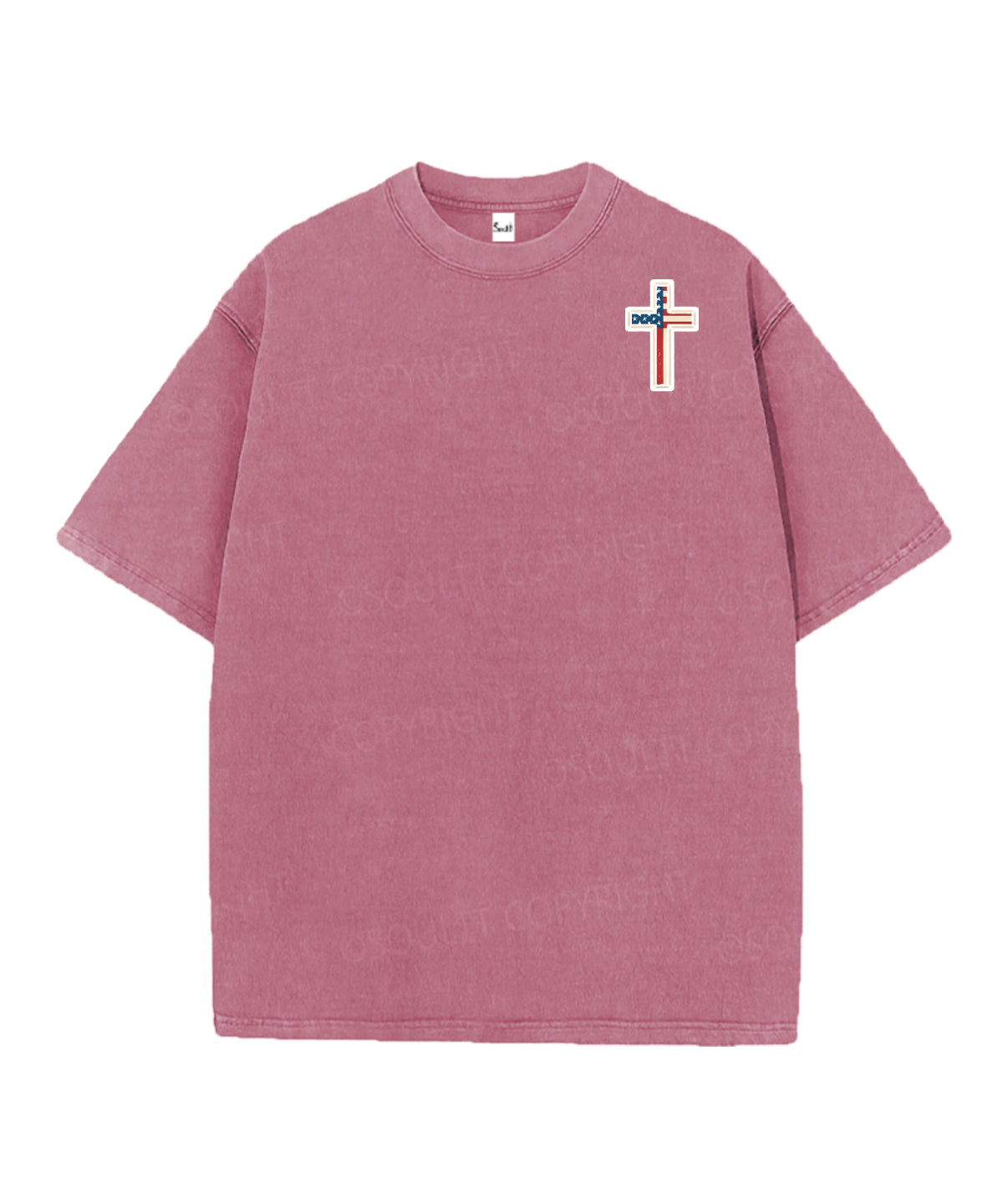 Hooked On Jesus Double Sided Unisex Christian Washed T-Shirt & Shorts