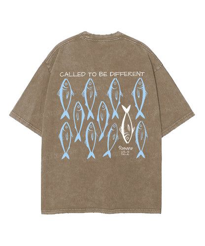 Called To Be Different Double Sided Unisex Washed Christian T-shirt