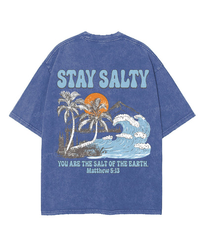 You Are The Salt Of The earth Double Sided Unisex Washed Christian T-shirt