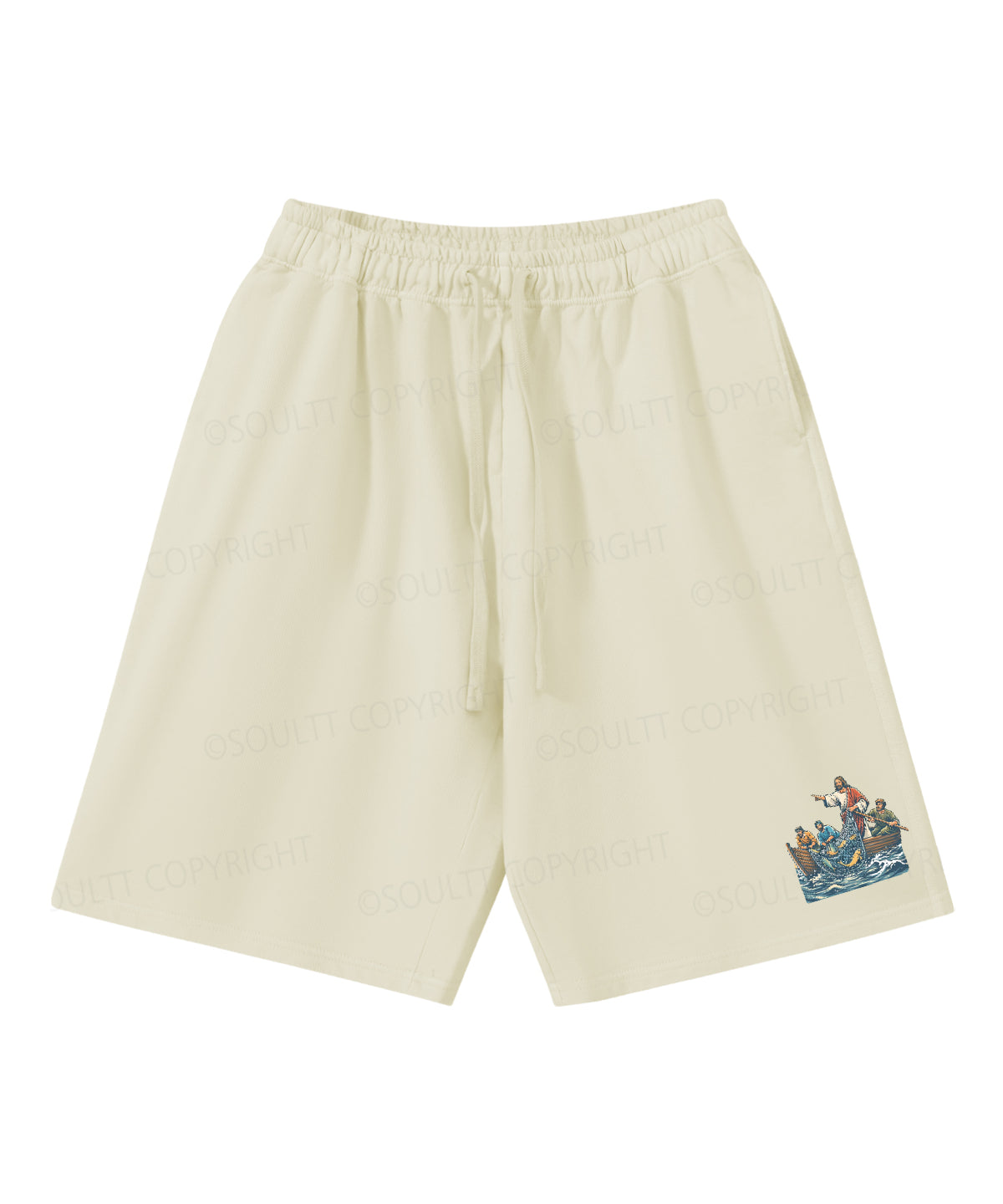 We're Going Fishing Double Sided Unisex Christian Washed T-Shirt & Shorts