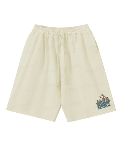 We're Going Fishing Double Sided Unisex Christian Washed T-Shirt & Shorts
