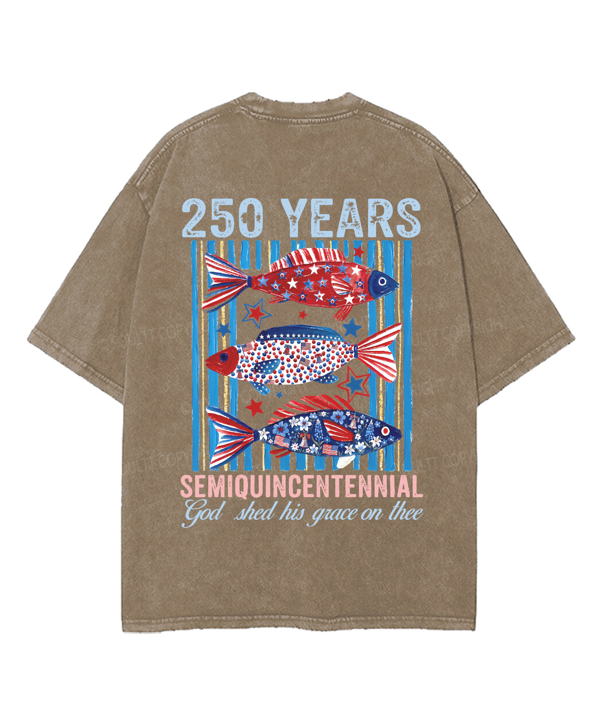 God Shed His Grace On Thee Double Sided Unisex Washed Christian T-shirt